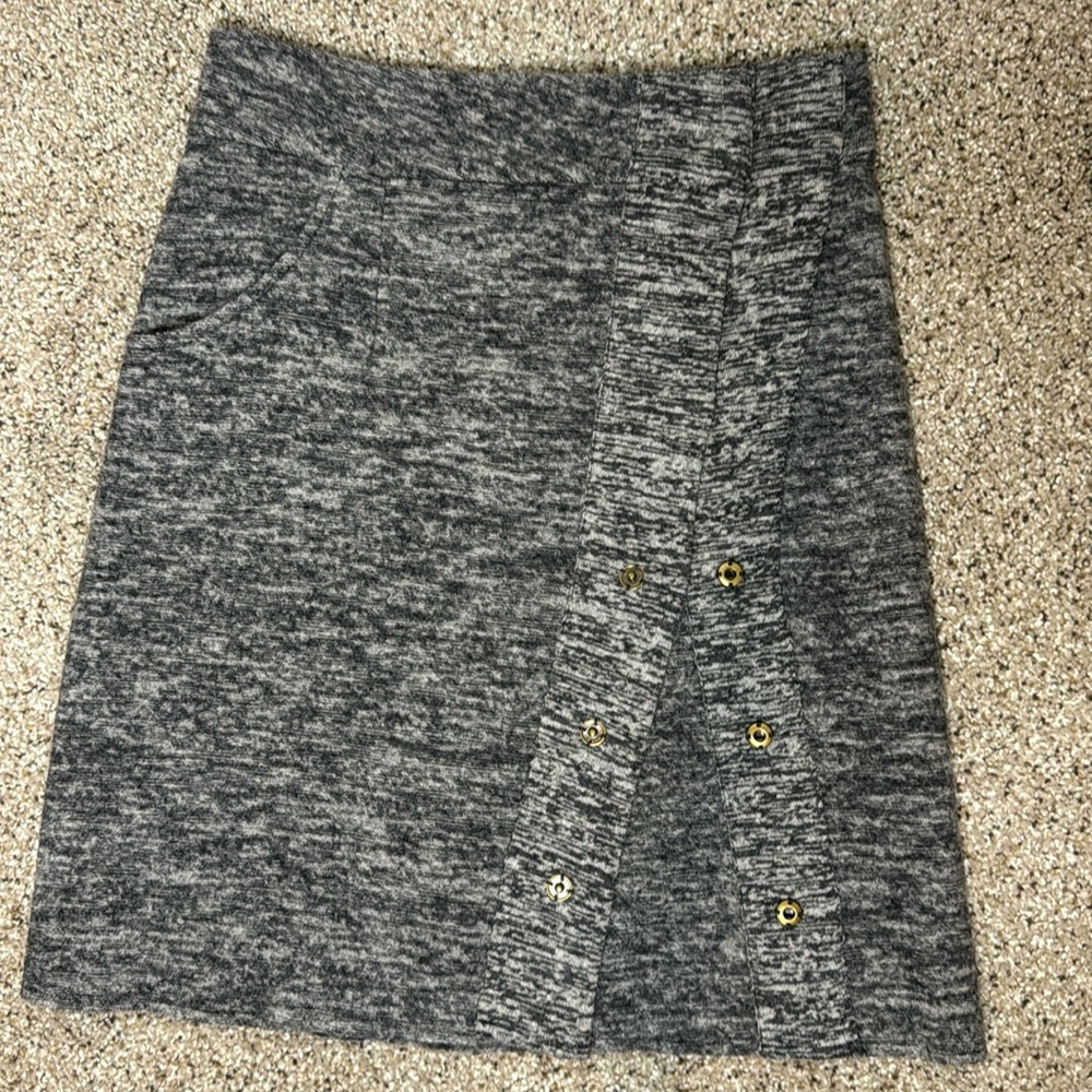 Anthropologie Sparrow Wool Wrap Skirt functional & decorative Snaps Size Small